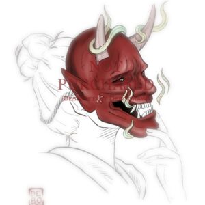Masque Oni & Femme