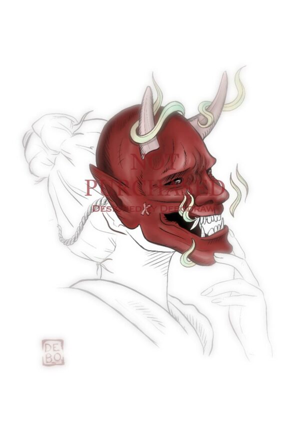 Masque Oni & Femme